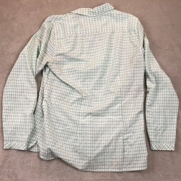 Eddie Bauer Women's Travex Button Up Shirt Large Green Plaid Long Sleeve Outdoor - Picture 10 of 10